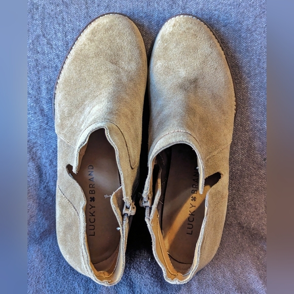Lucky Brand Leather Suede ankle booties - Picture 4 of 7
